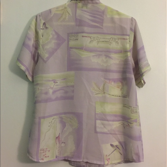 Vintage short-sleeve button-up shirt TAK brand - Picture 3 of 3
